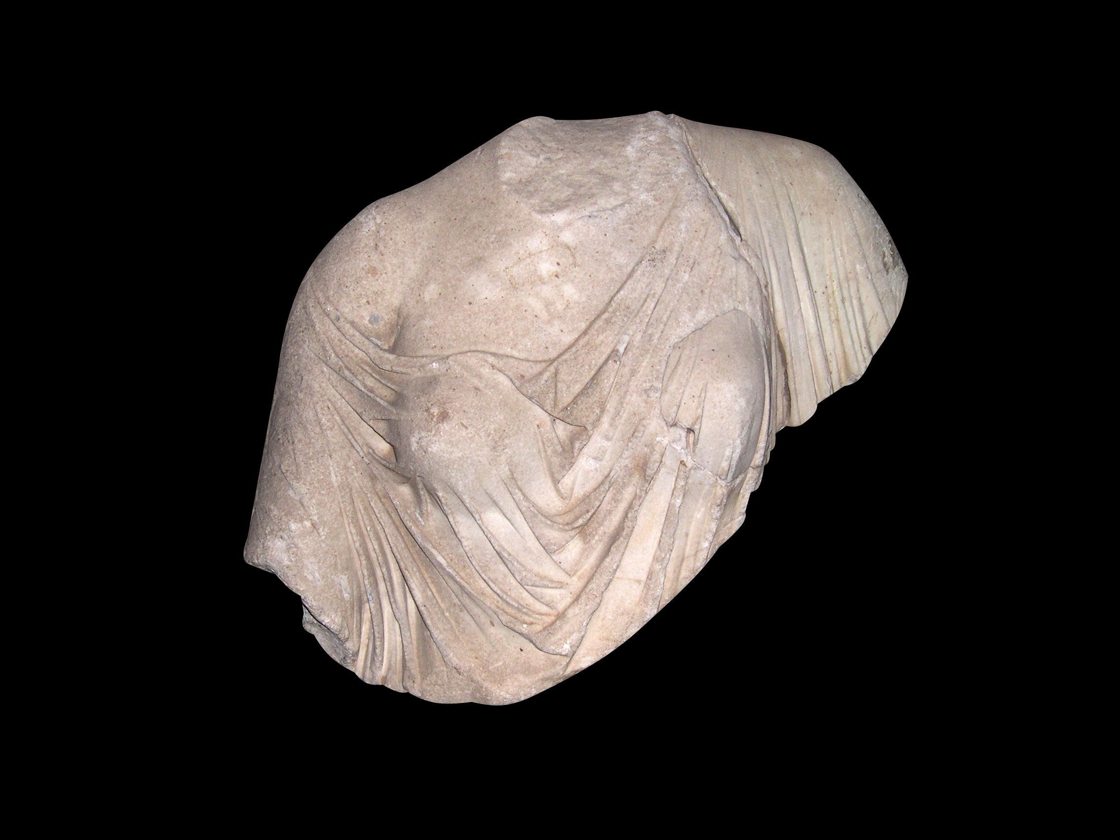 Fragment of a draped female statue
